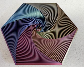Hexagon Superfidget 7 inch, desk toy, stress relief, fractal hexagon, 3d Printed, hancrafted