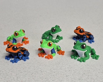 Mini Frogs | Normal, Tree, Poison Dart | Magnetic |3d Printed | 1.75 inches