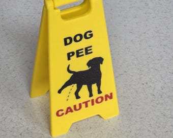 Dog Pee wet floor sign | Gag gift | Stocking stuffer | 5 inch