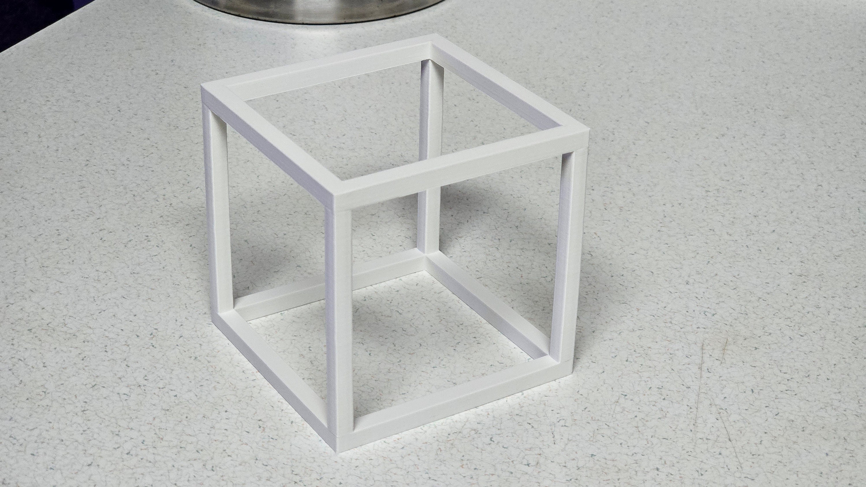 3D Printed Open Cube, 4 inch