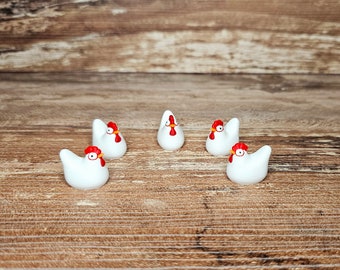 Miniture Multicolor Magnetic Chickens 5pack