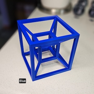 3D Printed Open Cube, 4 Inch - Etsy