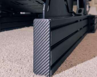 Aluminum profile end cap - Carbon fiber look for Sim Racing rigs and chassis made of 8020 profile 4040, 4080, 40120