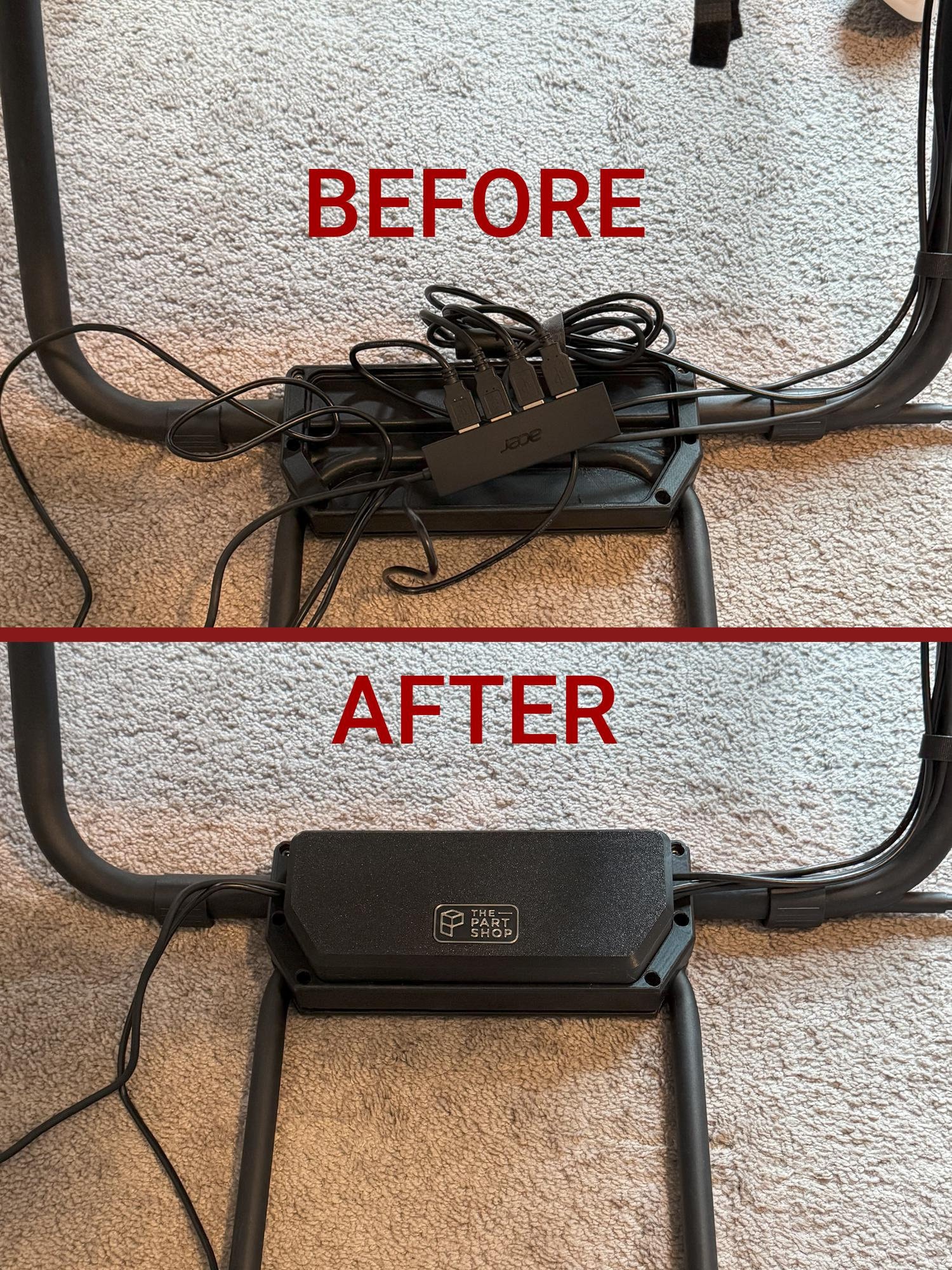 Playseat Challenge Pedal Bracket Reinforcement and Cable