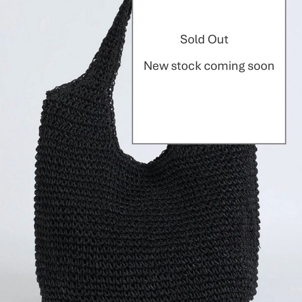 Straw Women’s Shoulder Bag , Straw Woven Handbag , Straw Beach Bag ,Summer Straw Bag , Large Capacity Straw Bag