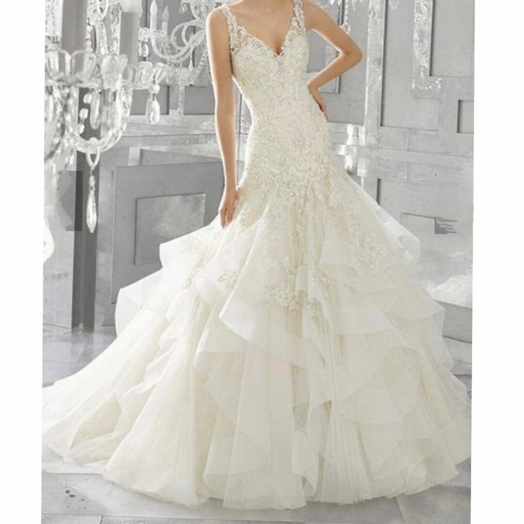 Morilee Wedding Dress Ivory Size 8-10 With Amazing Beading, Added ...