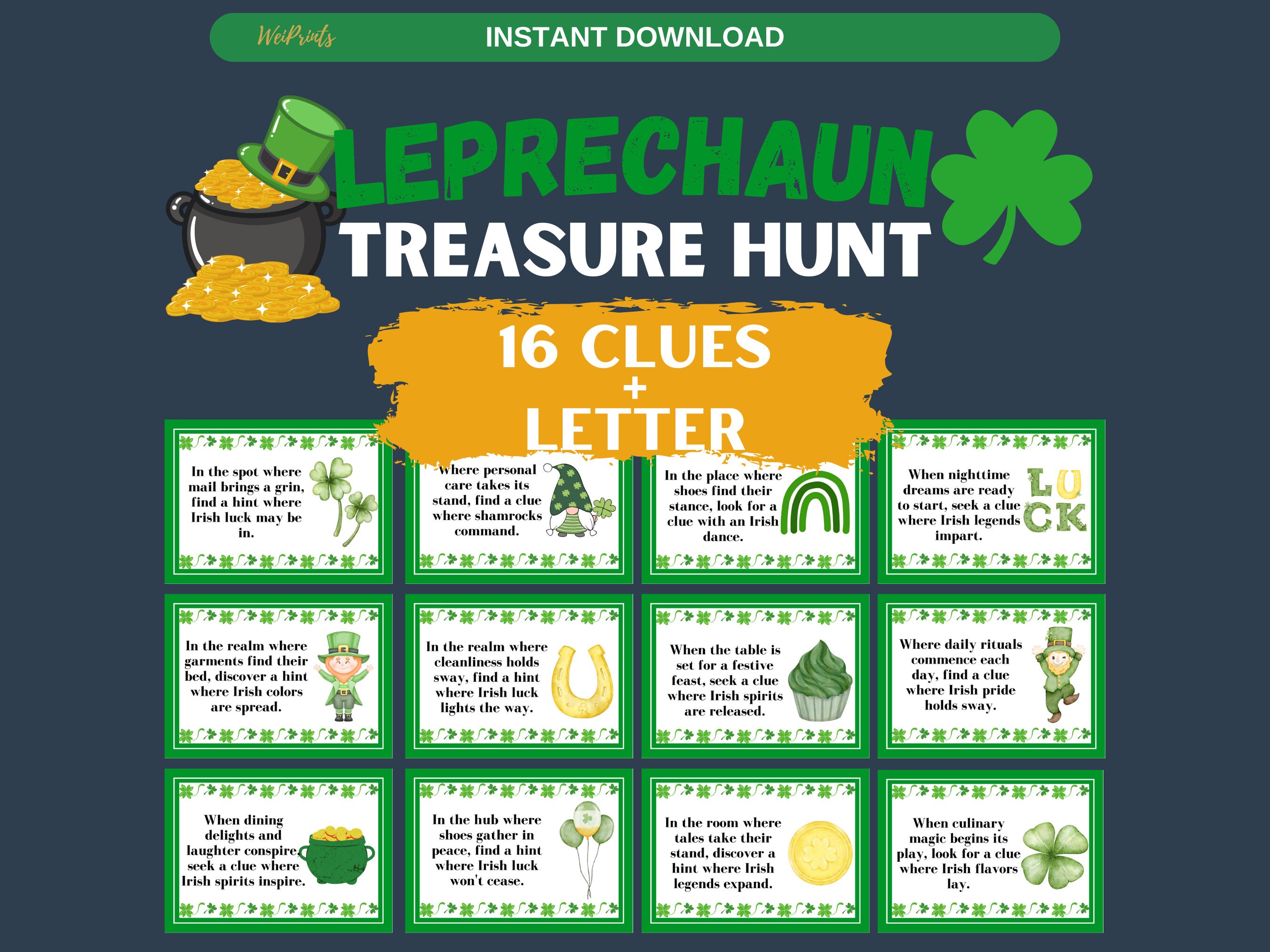Leprechaun Treasure Hunt | Leprechaun Letter | St Patricks Day Treasure ...