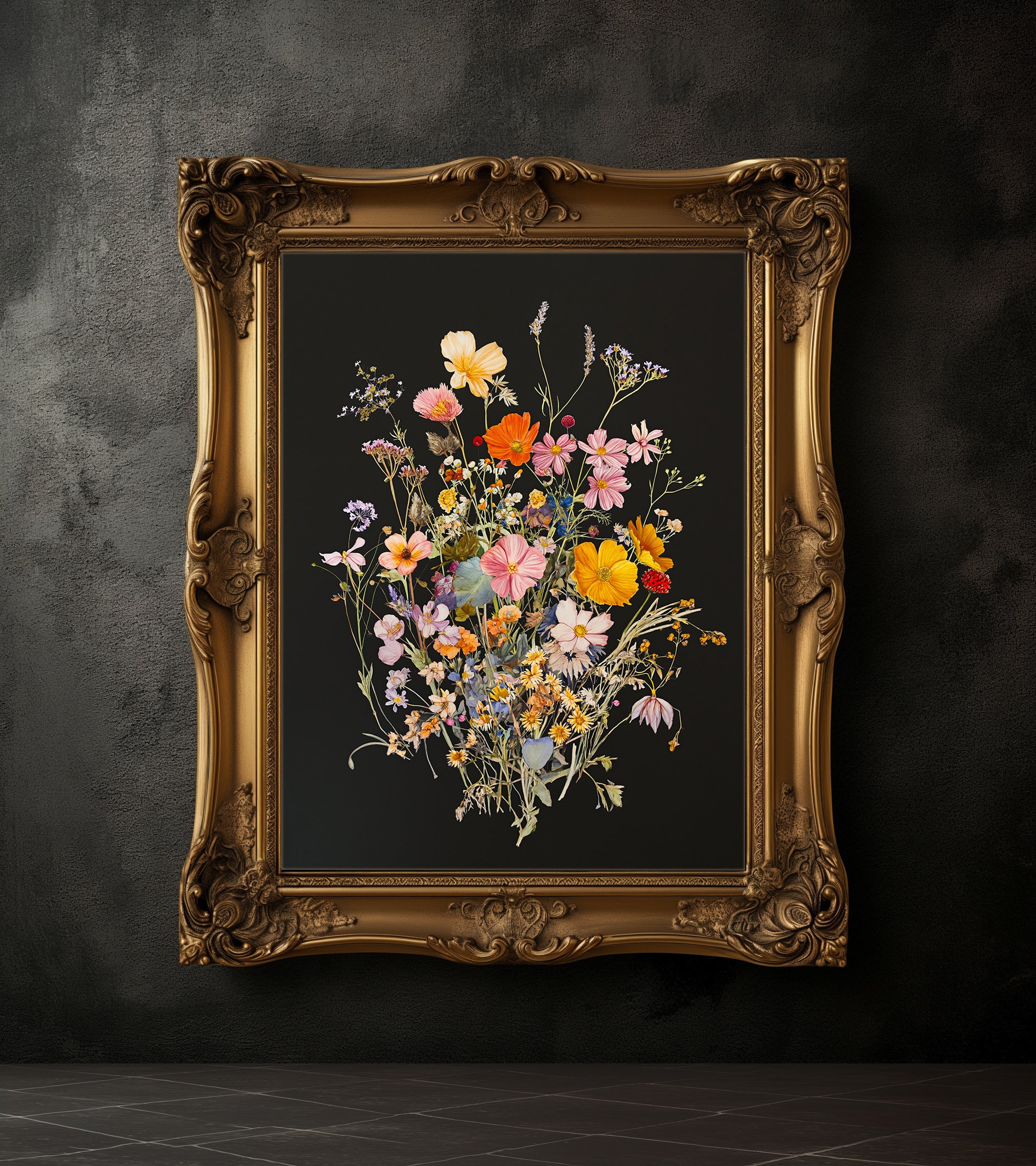 Watercolor Printable Floral Painting, Wildflowers Wall Art, Floral ...