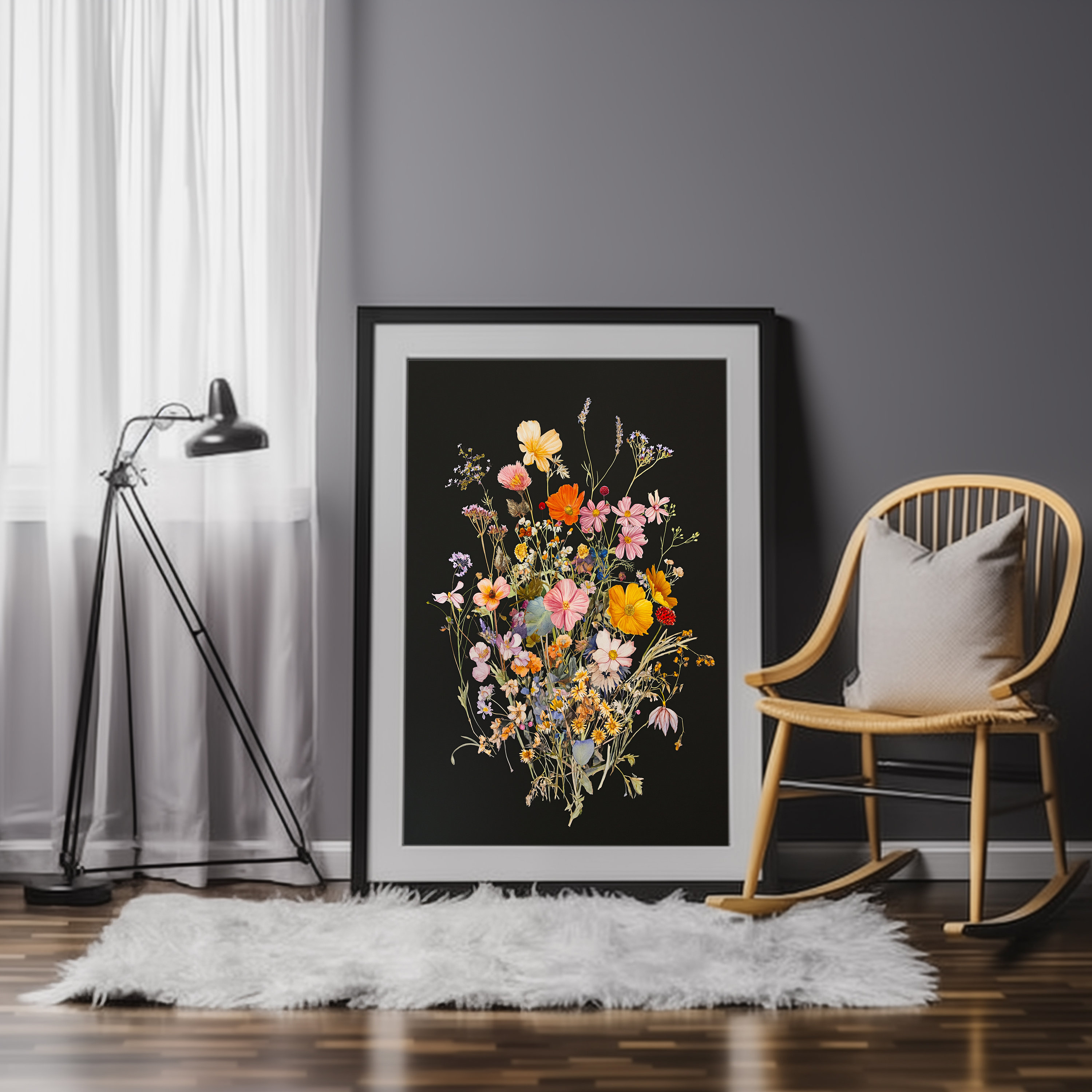Watercolor Printable Floral Painting, Wildflowers Wall Art, Floral ...