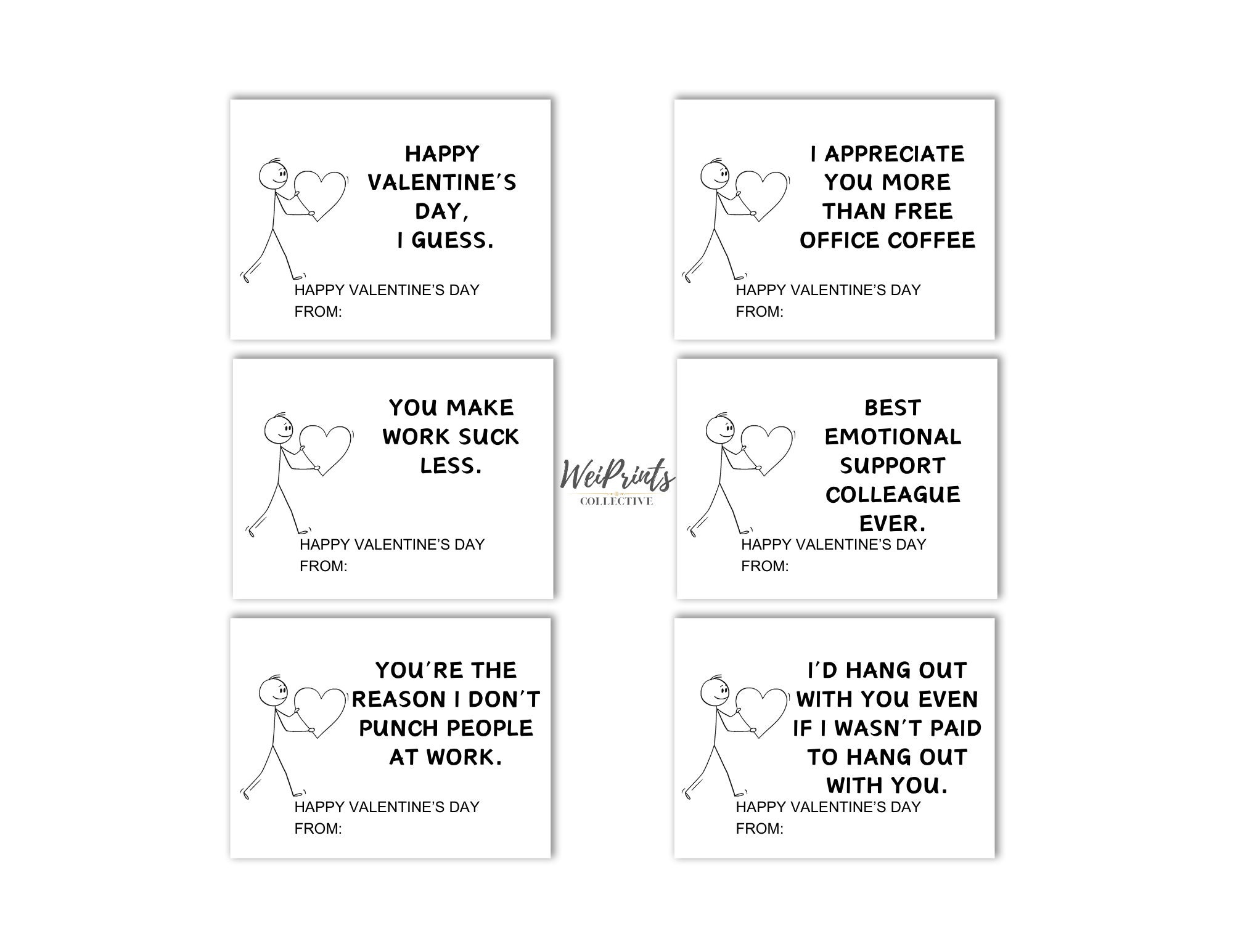 Coworker Valentine, Funny Coworker Valentine's Day Cards, Office ...