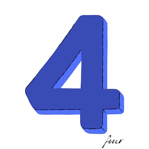 Number 4 digital art