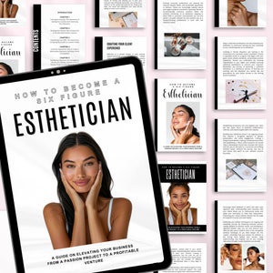 Esthetician Business eBook Canva Template: PLR & MRR (Instant Download)