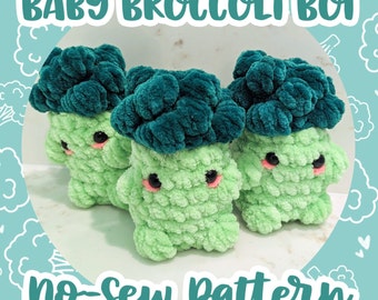Baby Broccoli Cauliflower Boi Crochet Amigurumi PATTERN