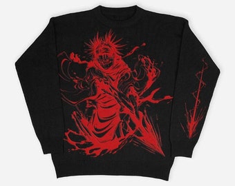 Pull en tricot Jujutsu Kaisen Choso, produits dérivés jjk, sweat-shirt jjk