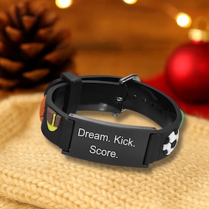 Personalized Kids ID Bracelet, Premium Quality Safety Wristband, Engraved Stainless Steel Plate, Christmas Gift for Children