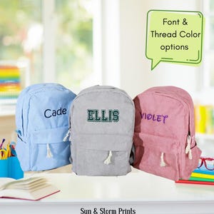 Sac à dos avec prénom brodé, cartable avec prénom, lettre personnalisée, sac à dos personnalisé pour tout-petit, sac à dos avec prénom pour enfant, cartable préscolaire, cadeau d'anniversaire