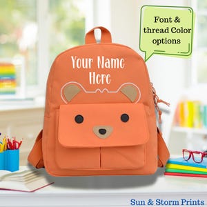 Sac à dos avec nom brodé, sac à dos personnalisé pour enfant, sac à dos personnalisé pour tout-petit, sac à dos avec nom, cadeau de rentrée, sac à dos préscolaire