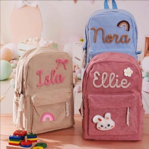 Children&#39;s Backpack With Name, Custom Toddler Backpack, Kids Backpack, Personalize Toddler Book Bag, School Bag for Kids, Preschool Backpack