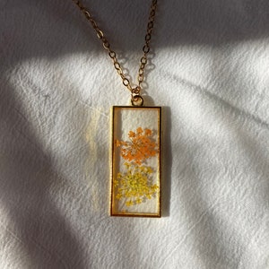 Floral Resin Pendant With Real Dried Flowers Perfect for Mother’s Day
