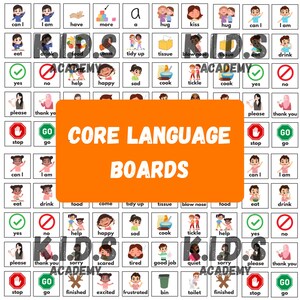 Core Language Sheets for children who are non-verbal or experiencing speech delays. FREE Action Command Sheet included! (BOY 2)