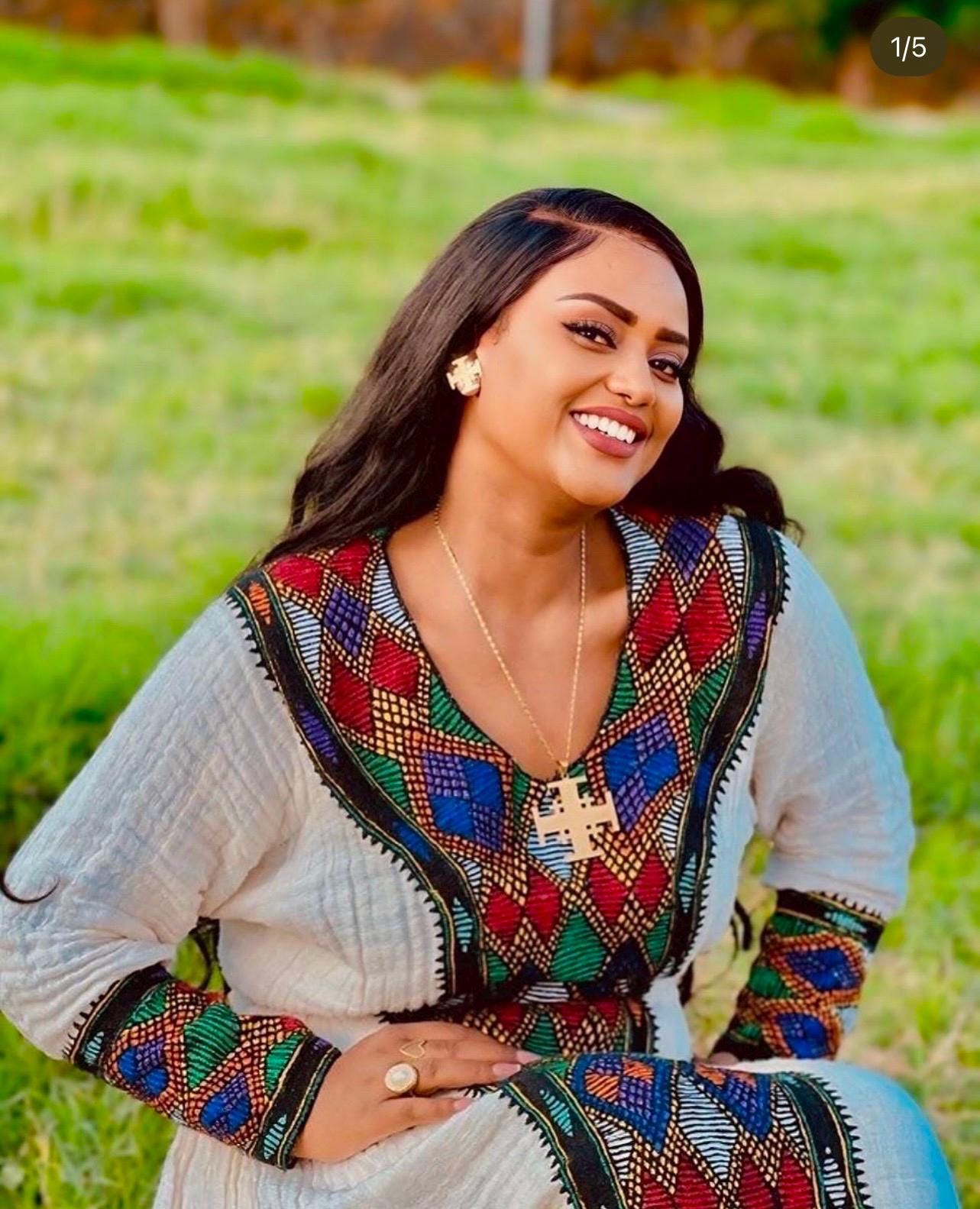 new fashion habesha dress Organic Cotton Habesha Kemis: Tigray Traditional Dress