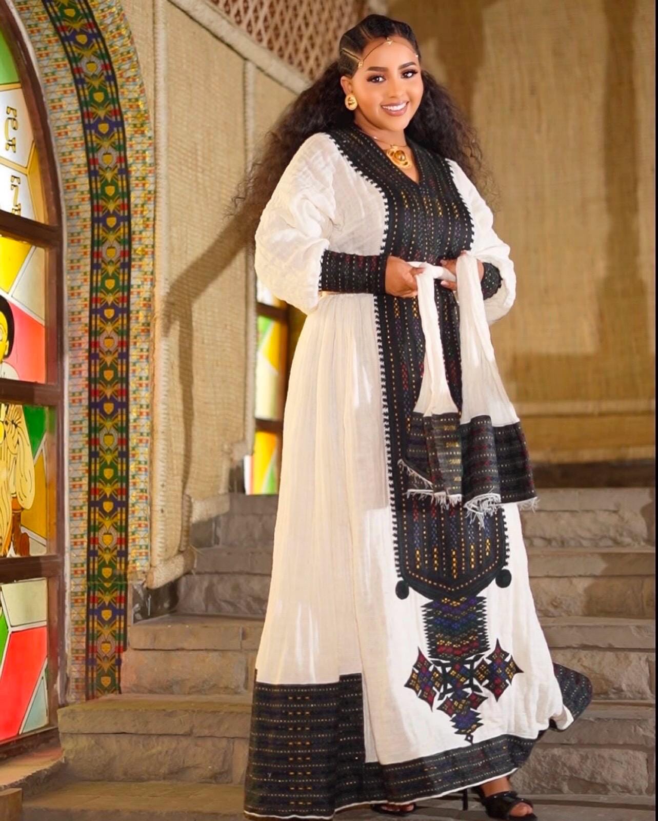 dress the population sequin dress Ethiopian Traditional Dress main image 0