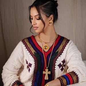 New Habesha Kemis, Eritrean Ethiopian traditional Dress/ Habesha Kemis/ Zuria, Ethiopian traditional dress