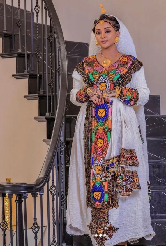 Ngeste Saba queen Sheba axum Tibeb ethiopian Eritrean Traditional Dress 100 Organic Cotton. Etsy