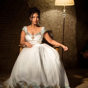New Habesha Kemis, Eritrean Ethiopian traditional Dress/ Habesha Kemis/ Zuria, Ethiopian traditional dress