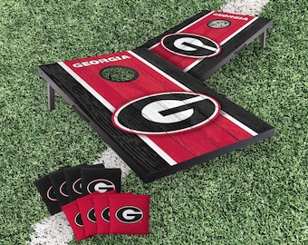 Georgia Bulldogs Cornhole Boards 2x3 (Officially Licensed) Carry Case, Board Covers, & Score Tower Add-Ons