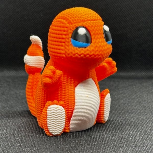 Charmander, 3D Printed Pokemon Knitted