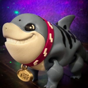 Jeff The Landshark "Articulated", 3D Print