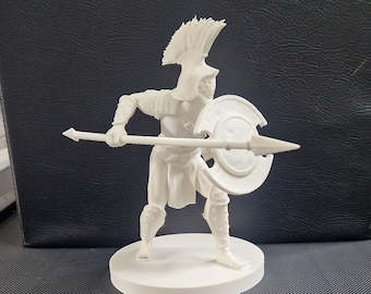 Gladiator in Aktion - 3D gedruckte, antike römische Krieger Skulptur, perfekt für Sammler, Historiker und Dekor