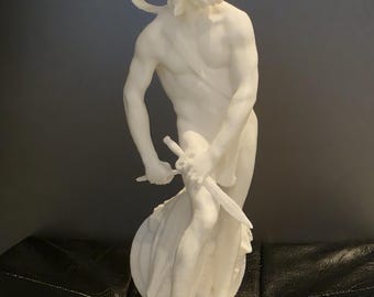 Griechische Krieger Statue 3D Gedruckt Figur - Spartan Soldat Skulptur - Antike Mythologie Dekor -Sammler Geschenk