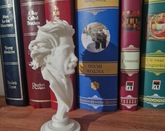 Estatua de busto de Albert Einstein: decoración de escritorio de ciencia, regalo de arte para el hogar