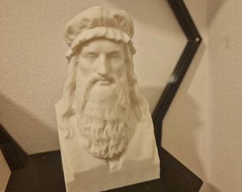 Leonardo Da Vinci Bust | Renaissance Sculpture Collectables | Home Decor Art