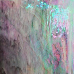 Lavender, Blue, Green Atlantis Iridized Opal Stained Glass Sheet 5x6" Any Qty ships for 5.99