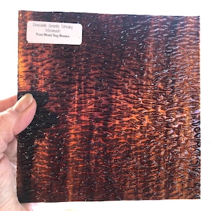 Chocolate Granite Streaky Amber & Brown Stained Glass Sheet 6&quot;x6&quot; Wissmach mosaic art Any quantity ships for 5.99 total shipping