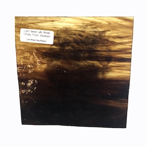 Light Amber with Brown Streaky Mystic Wissmach Stained Glass Sheet 6x6&quot; mosaic art stained glass Any quantity ships for 5.99 total