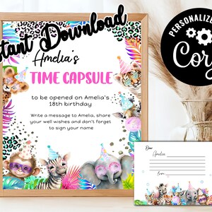 Capsule temporelle fêtards - Capsules temporelles et cartes message numériques modifiables pour fêtards