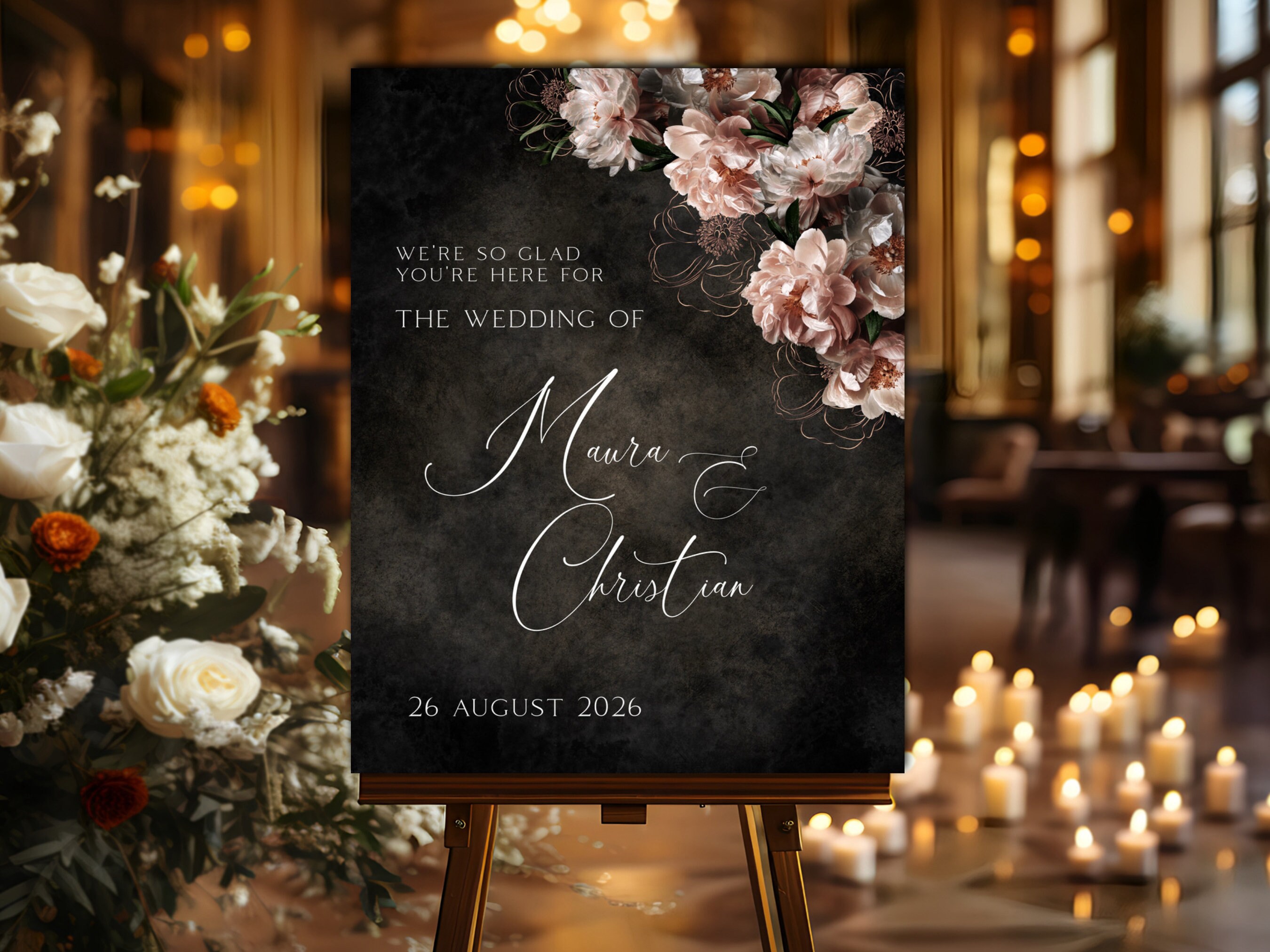 Elegant Wedding Welcome Sign Template, Wedding Signage, Wedding Decor ...