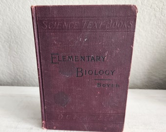 Antique 1894 Biology Laboratory Manual – Vintage Science Book