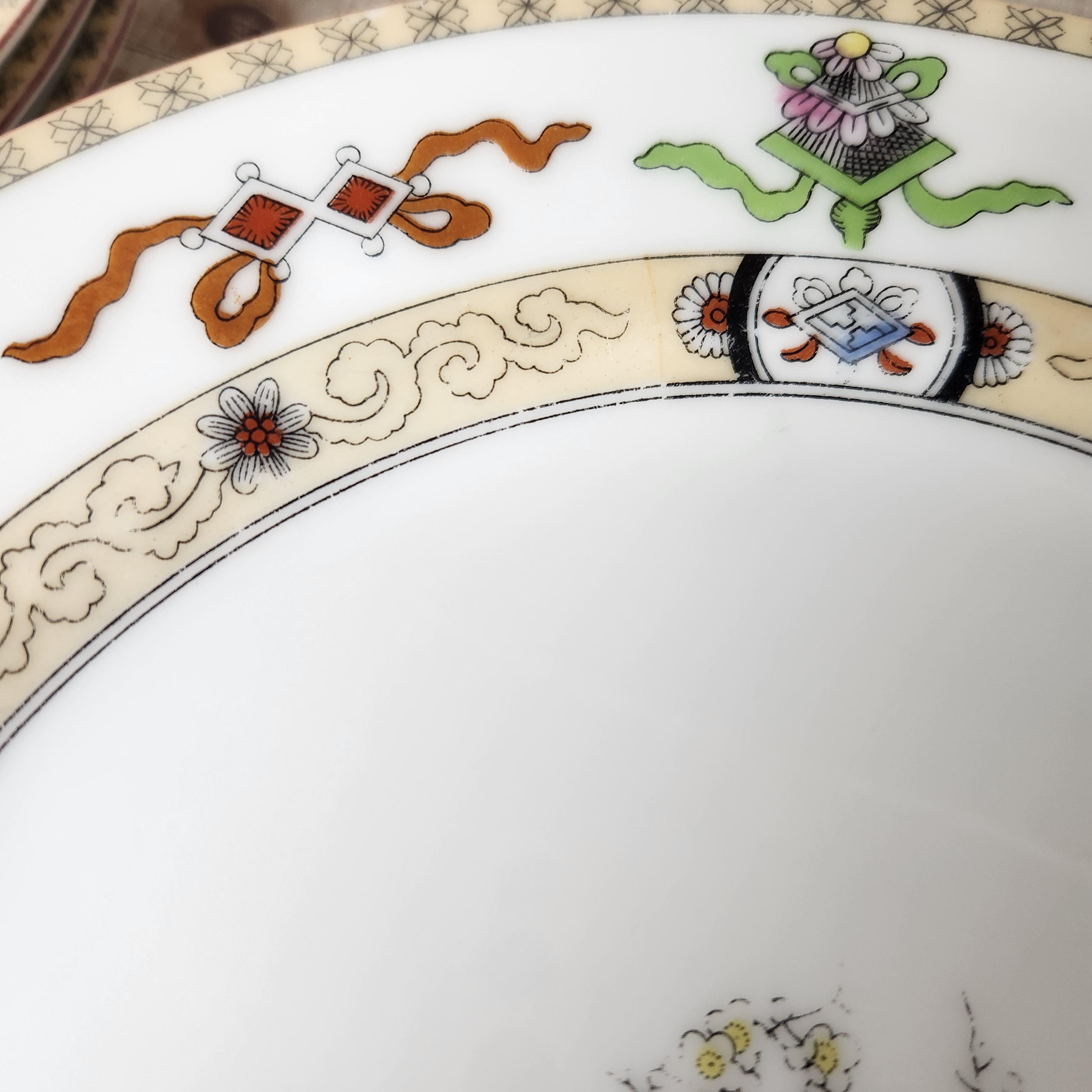 Antique Noritake Lazarre Dinner Plate, Floral Urn, Gold Accents - Etsy