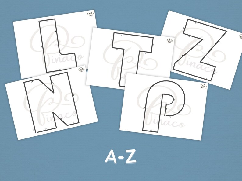 Printable Block Letter Template for Wire Art, Alphabet Template ...