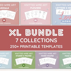 Pakket draadkunstpatronen, pakket tricotinpatronen, gebreide draadpatronen, bloemen, letters, cijfers en vormen