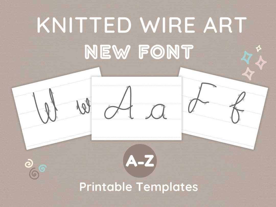 Wire Letterforms Printable Letter Template for Wire Art, New Font Alphabet Guide ...