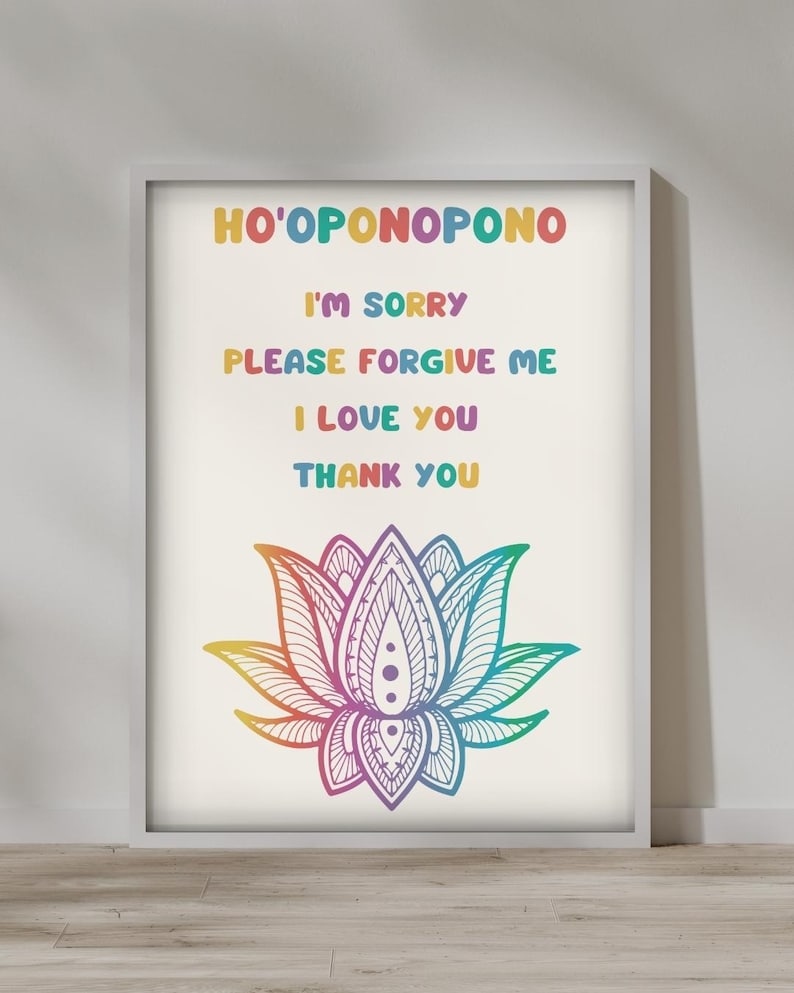 Ho'oponopono Prayer, Ho'oponopono Wall Art, Hawaiian Artwork, Hawaiian ...