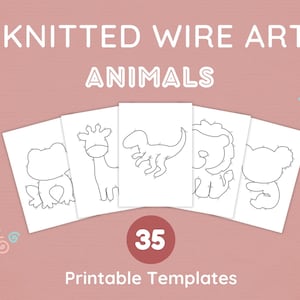 Animal Wire Art Template | 35 Animal Designs | Tricotin Patterns | Printable Wire Art Template | DIY Craft PDF