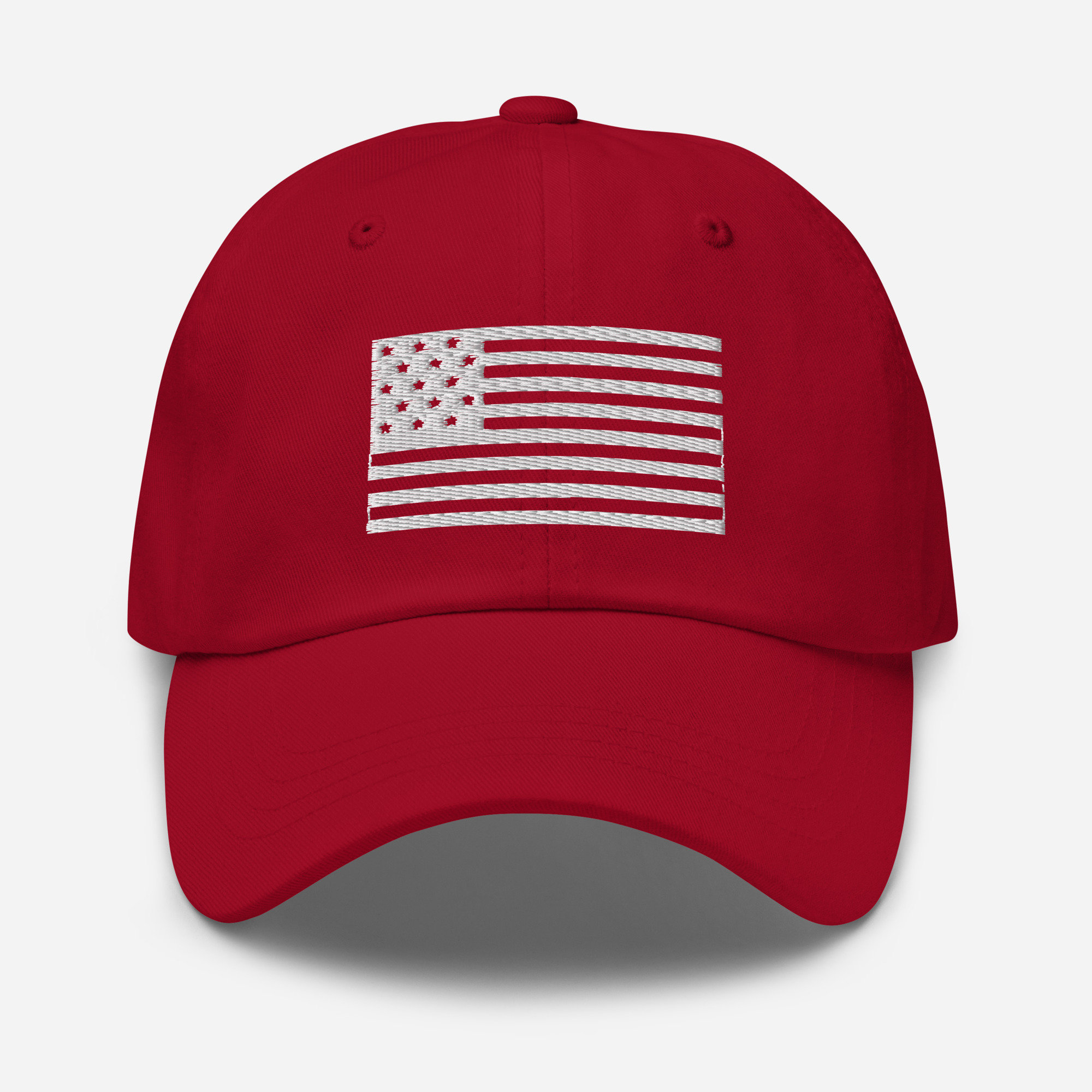 USA Style Embroidered Flag Red & Blue Cap Hat - Etsy