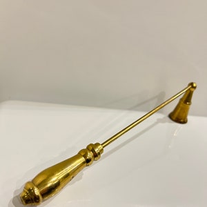 Conical Hinged Candle Snuffer vintage brass candle snuffer